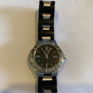 Women's Seiko Watch with Black Rubber & Metal Band